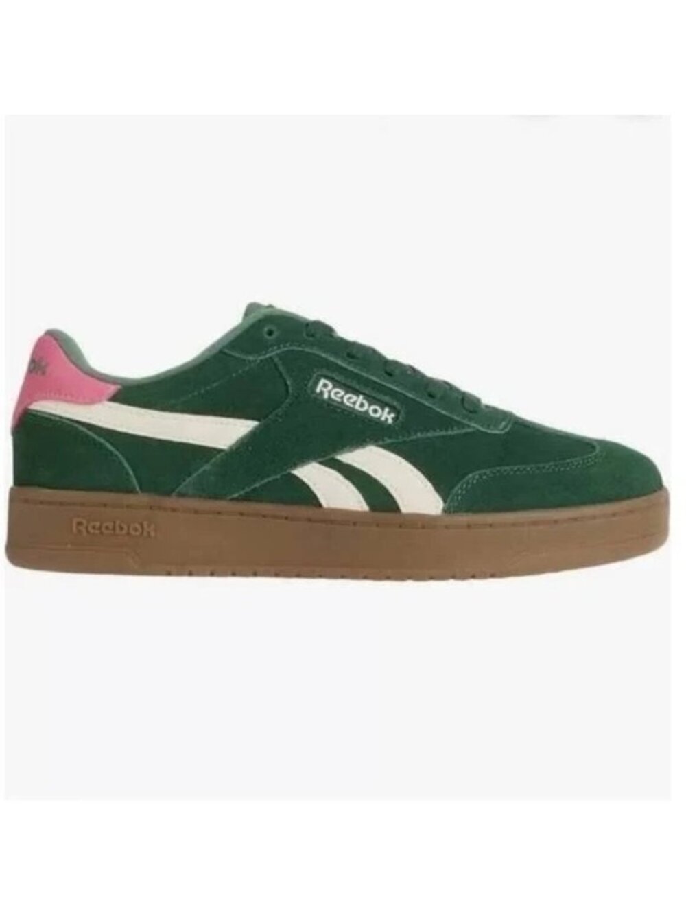 Reebok Club C Grounds Green Natural Pink Suede Sneakers Women's Size 8 NIB
